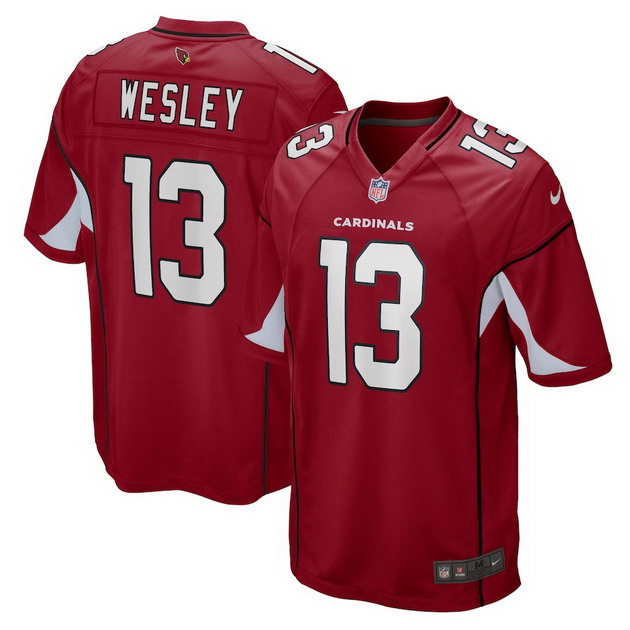 mens nike antoine wesley cardinal arizona cardinals game player jersey